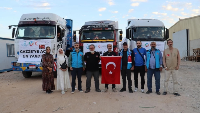 YESEVİ HAREKETİ DERNEĞİ’NDEN GAZZE’YE 100 TON UN YARDIMI